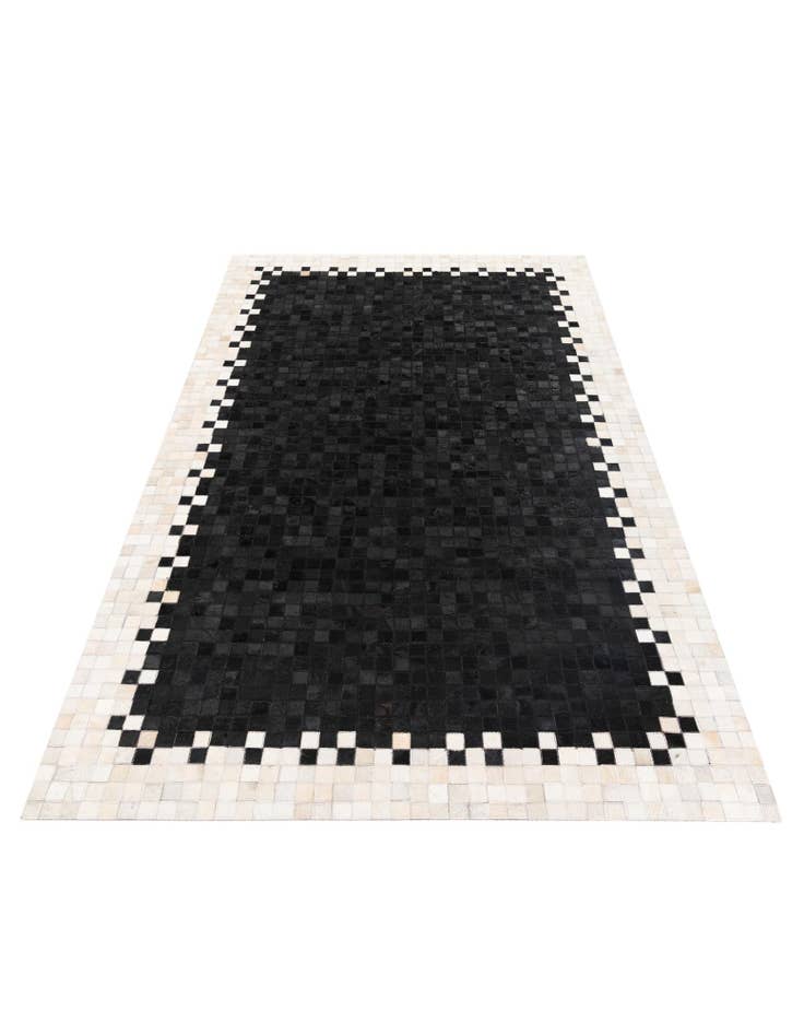 Detail image of  4' 10 x 7' 9 Cowhide Stocks Rug