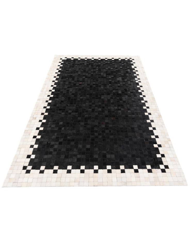 Detail image of  4' 11 x 7' 10 Cowhide Stocks Rug