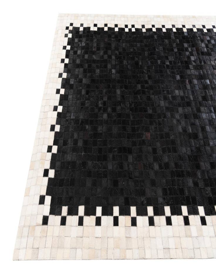 Detail image of  4' 11 x 7' 10 Cowhide Stocks Rug