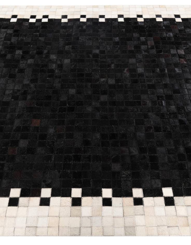 Detail image of  4' 11 x 7' 10 Cowhide Stocks Rug