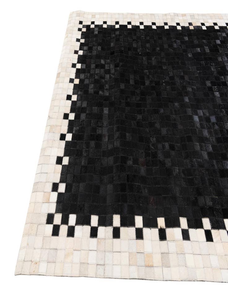 Detail image of  5' 1 x 7' 9 Cowhide Stocks Rug