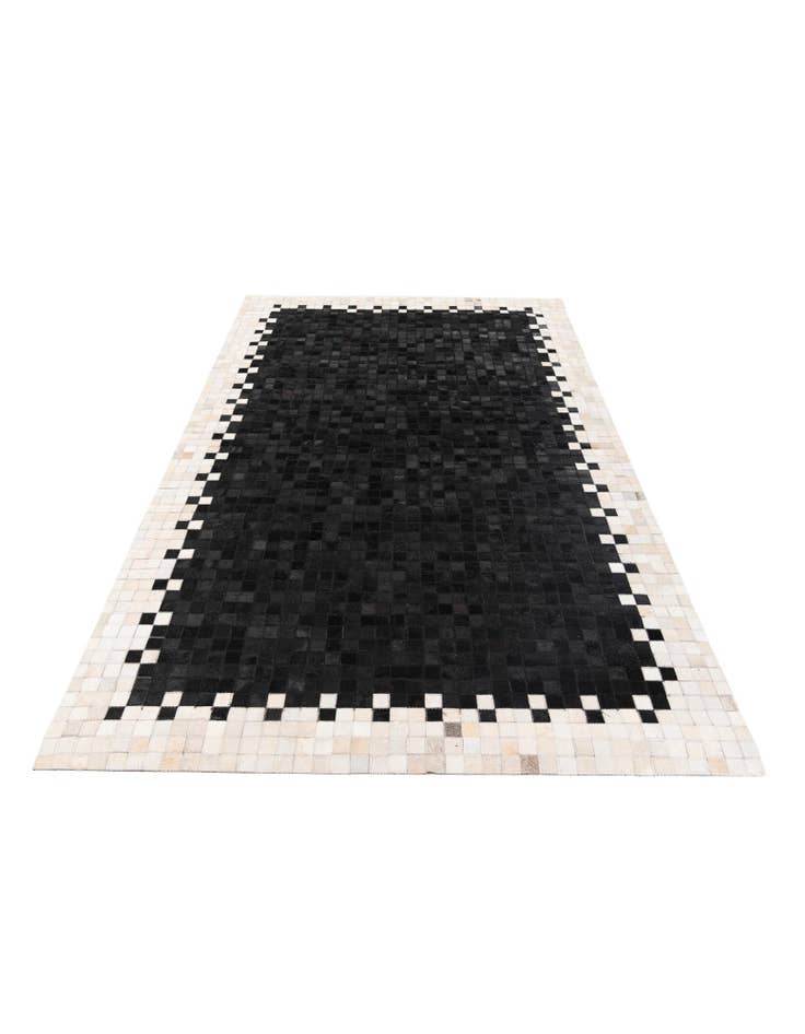 Detail image of  4' 11 x 7' 10 Cowhide Stocks Rug