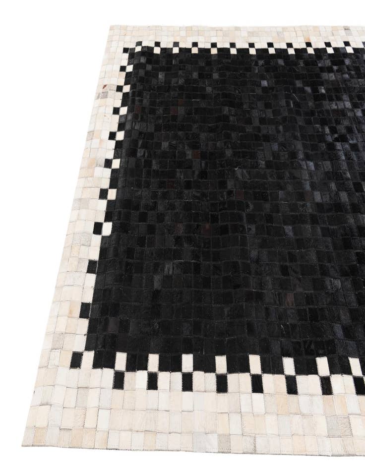 Detail image of  4' 11 x 7' 10 Cowhide Stocks Rug