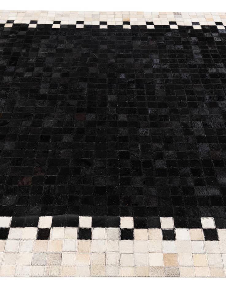 Detail image of  4' 11 x 7' 10 Cowhide Stocks Rug