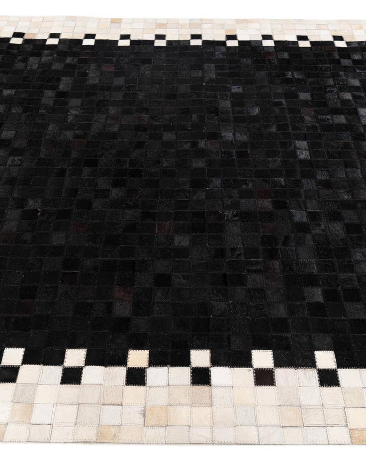 Detail image of  5' 1 x 7' 10 Cowhide Stocks Rug