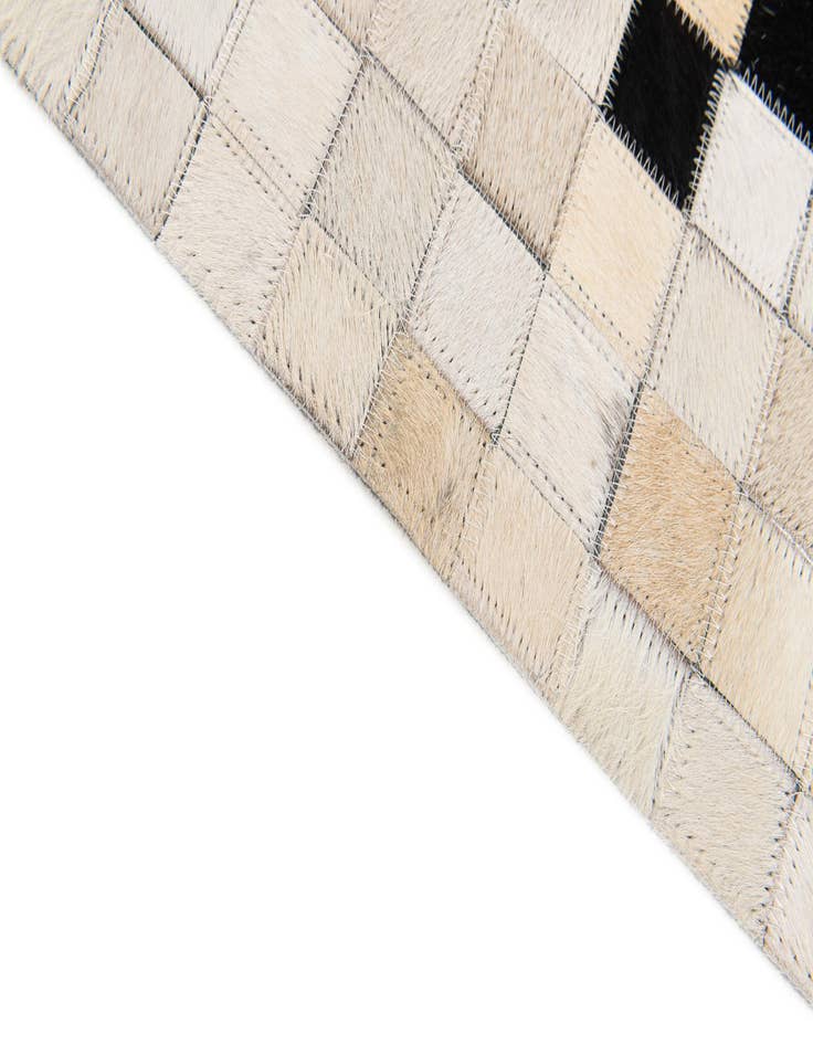 Detail image of  5' 1 x 7' 10 Cowhide Stocks Rug