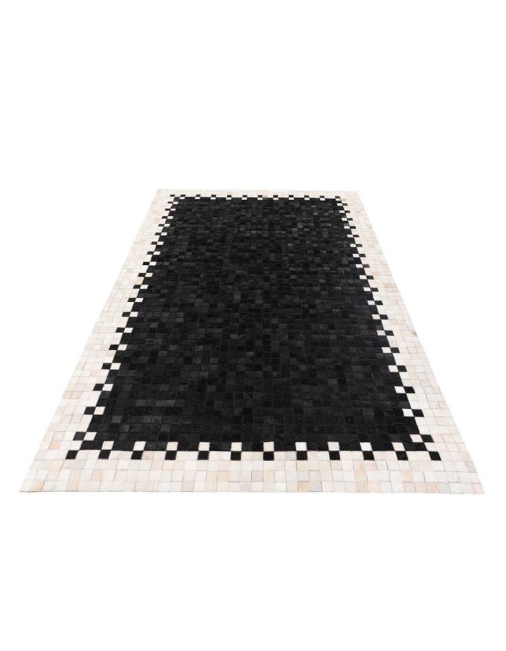 Detail image of  5' 1 x 7' 10 Cowhide Stocks Rug