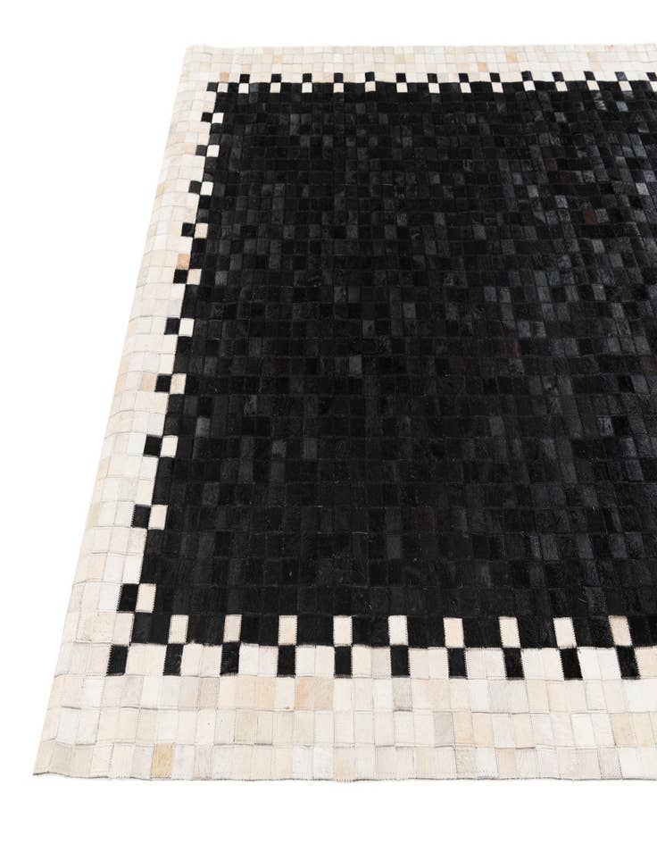 Detail image of  5' 1 x 7' 10 Cowhide Stocks Rug