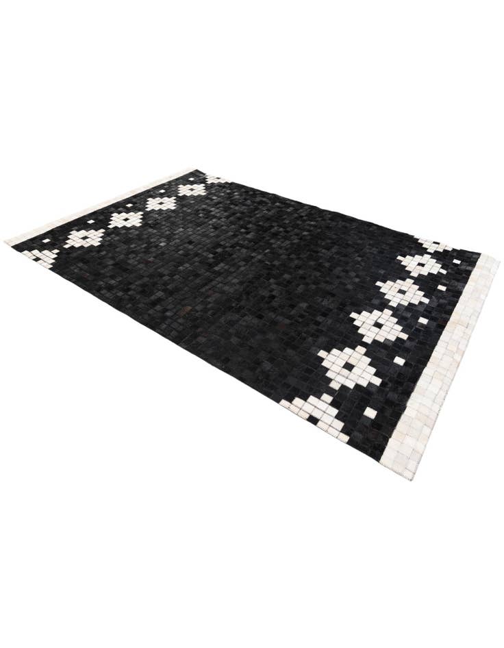 Detail image of  5' 2 x 7' 11 Cowhide Stocks Rug