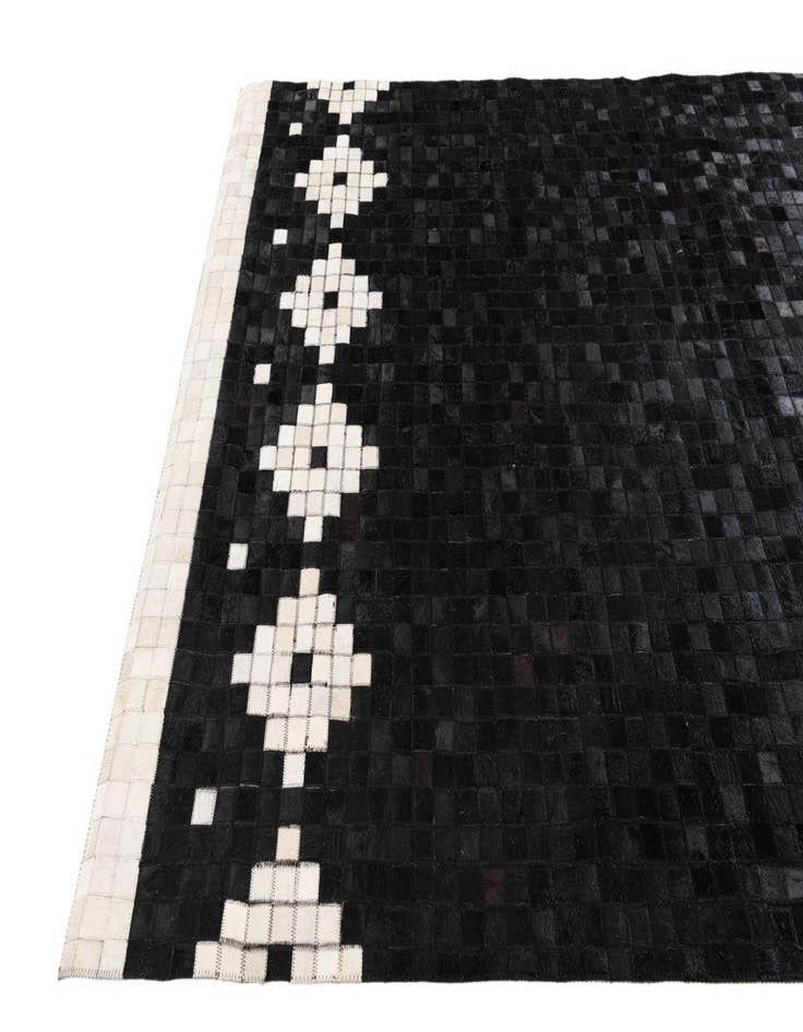 Detail image of  5' 2 x 7' 11 Cowhide Stocks Rug