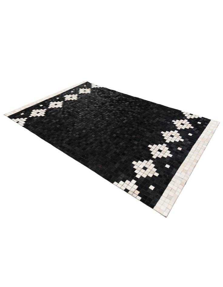 Detail image of  5' 1 x 7' 11 Cowhide Stocks Rug