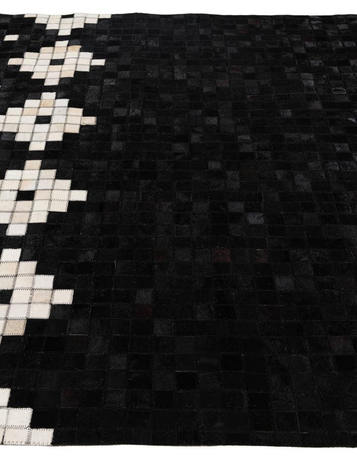 Detail image of  5' 1 x 7' 11 Cowhide Stocks Rug