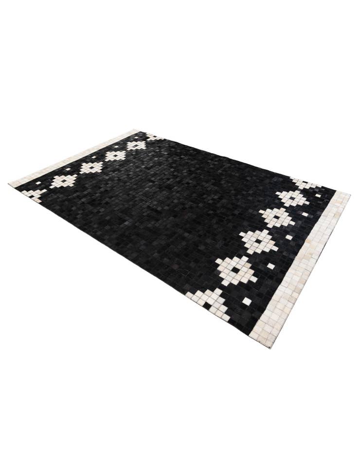 Detail image of  5' 2 x 8' Cowhide Stocks Rug