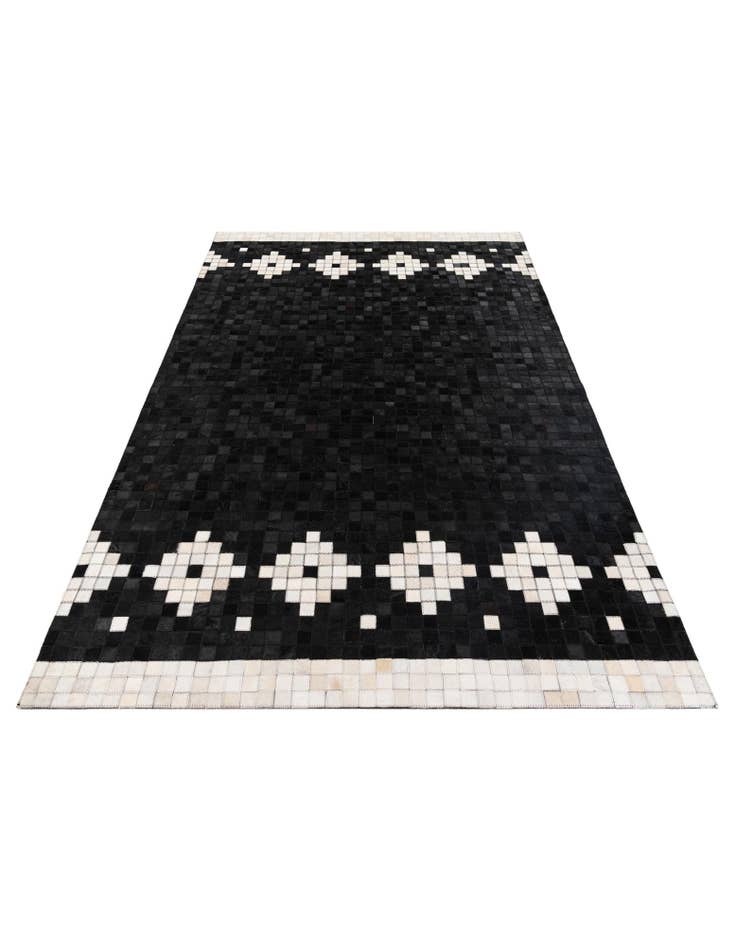 Detail image of  5' 2 x 8' Cowhide Stocks Rug