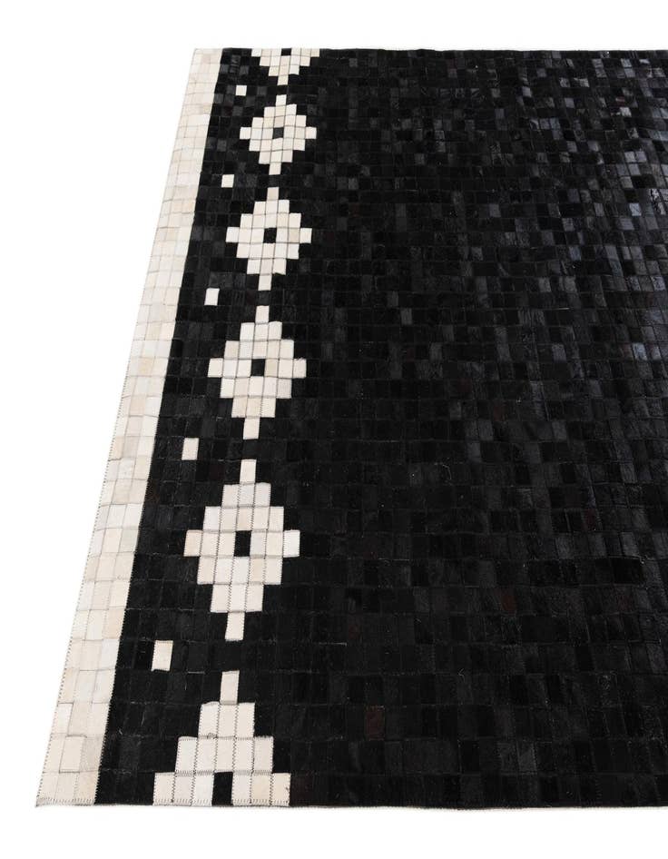 Detail image of  5' 1 x 7' 11 Cowhide Stocks Rug