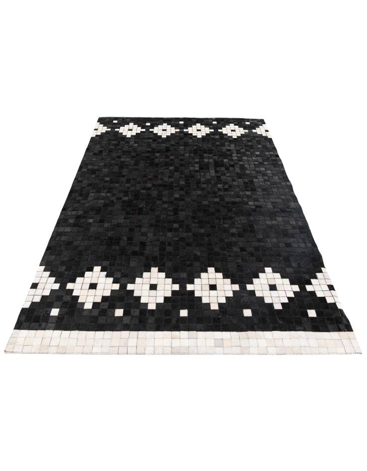 Detail image of  5' 2 x 8' 1 Cowhide Stocks Rug