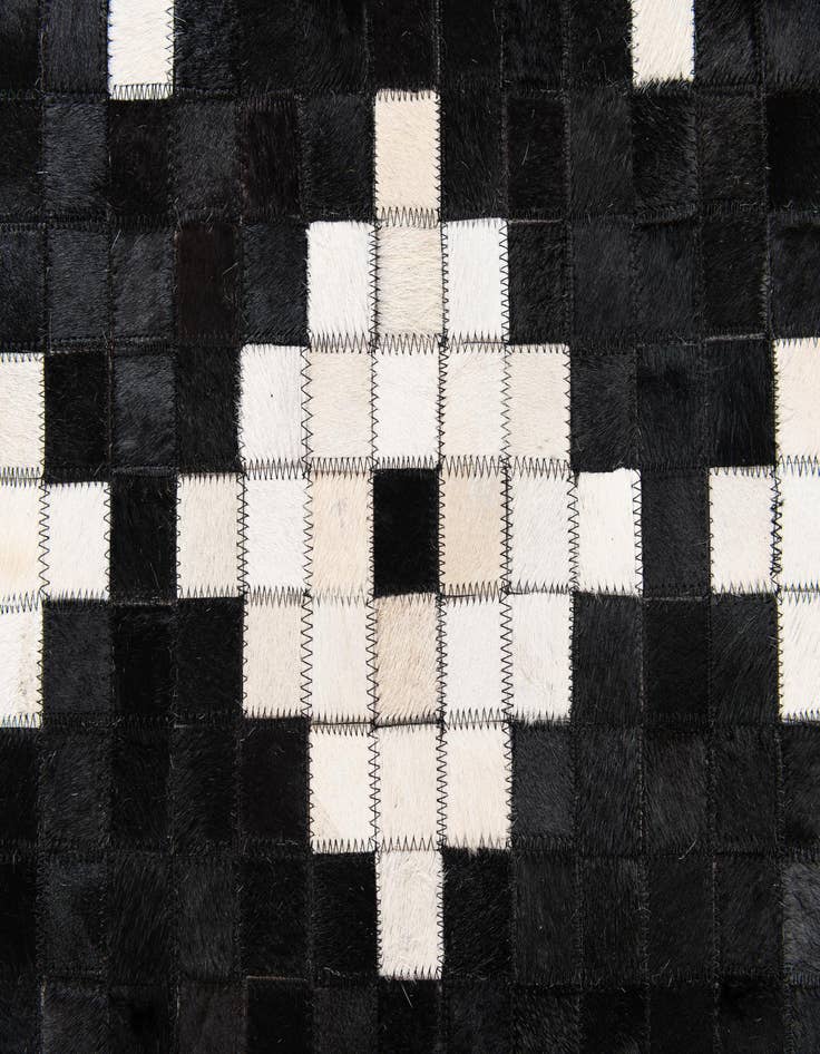 Detail image of  5' 2 x 8' 1 Cowhide Stocks Rug