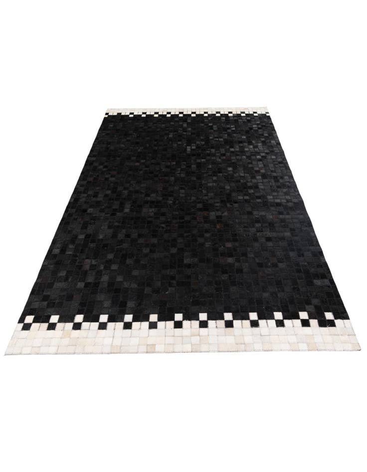 Detail image of  5' 3 x 8' 1 Cowhide Stocks Rug