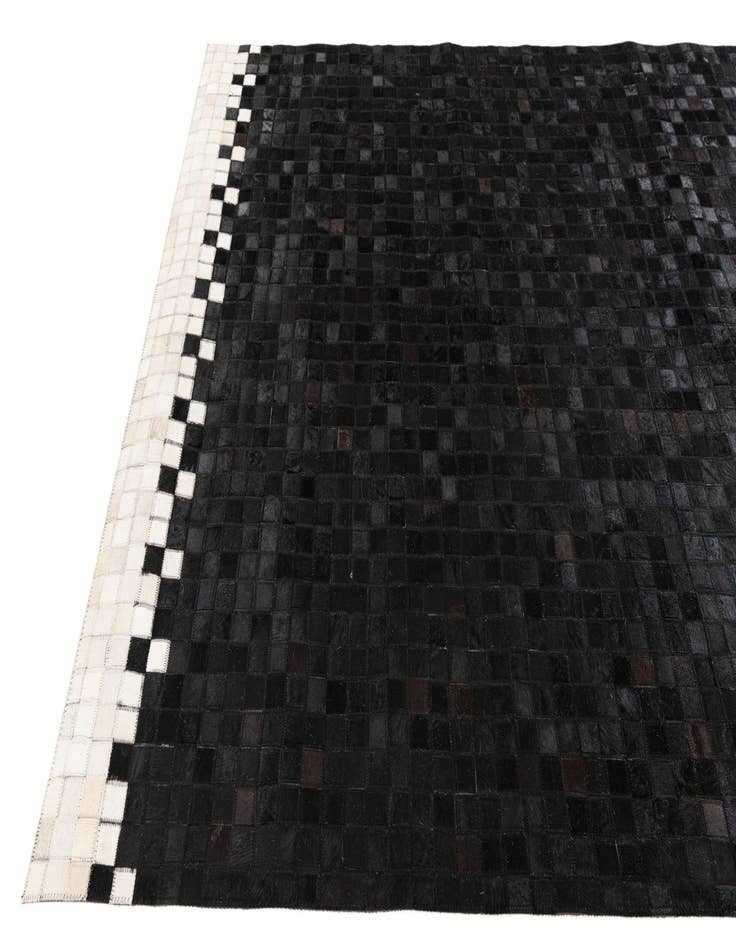 Detail image of  5' 3 x 8' 1 Cowhide Stocks Rug