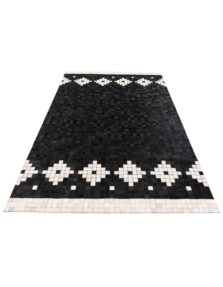 Detail image of  5' 2 x 8' Cowhide Stocks Rug