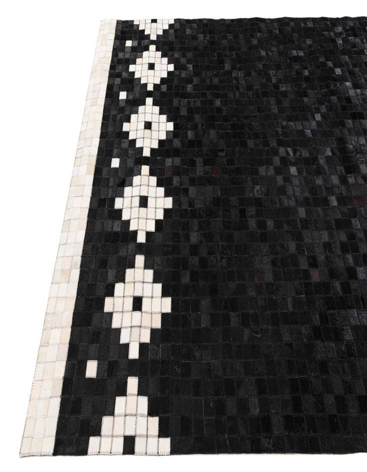 Detail image of  5' 2 x 8' Cowhide Stocks Rug