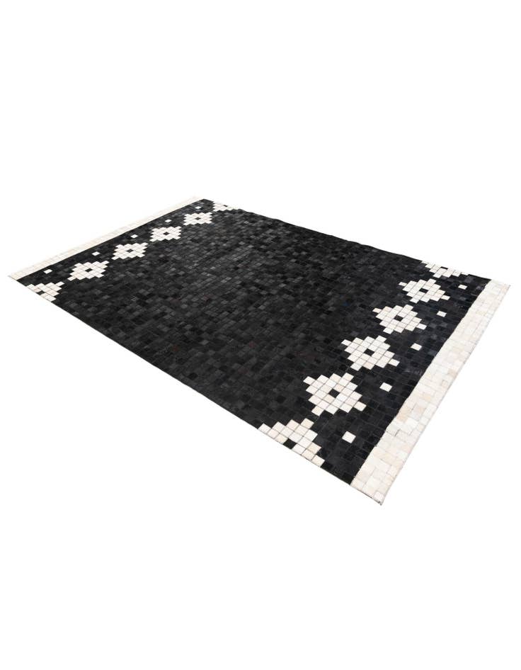 Detail image of  5' 2 x 8' 1 Cowhide Stocks Rug