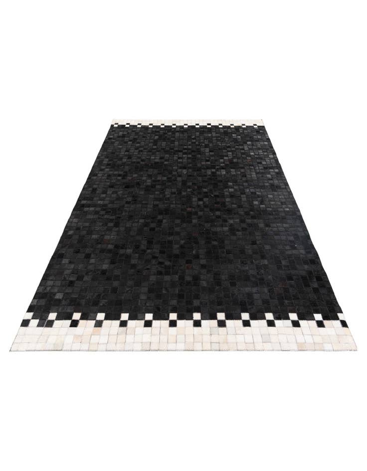 Detail image of  5' 1 x 8' 1 Cowhide Stocks Rug