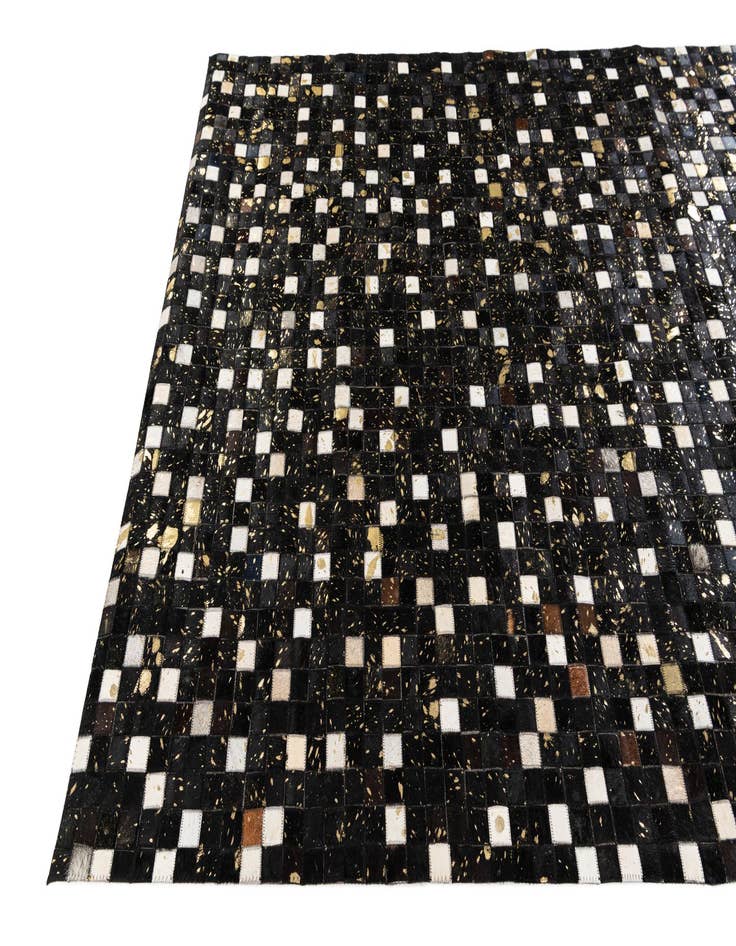 Detail image of  5' 1 x 7' 11 Cowhide Stocks Rug