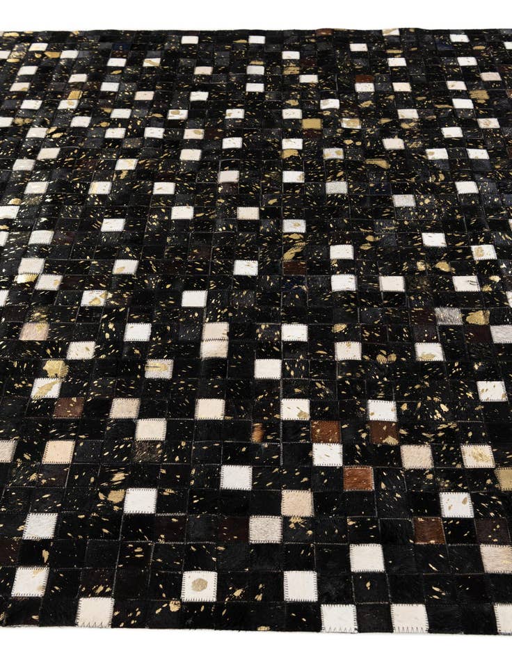 Detail image of  5' 1 x 7' 11 Cowhide Stocks Rug