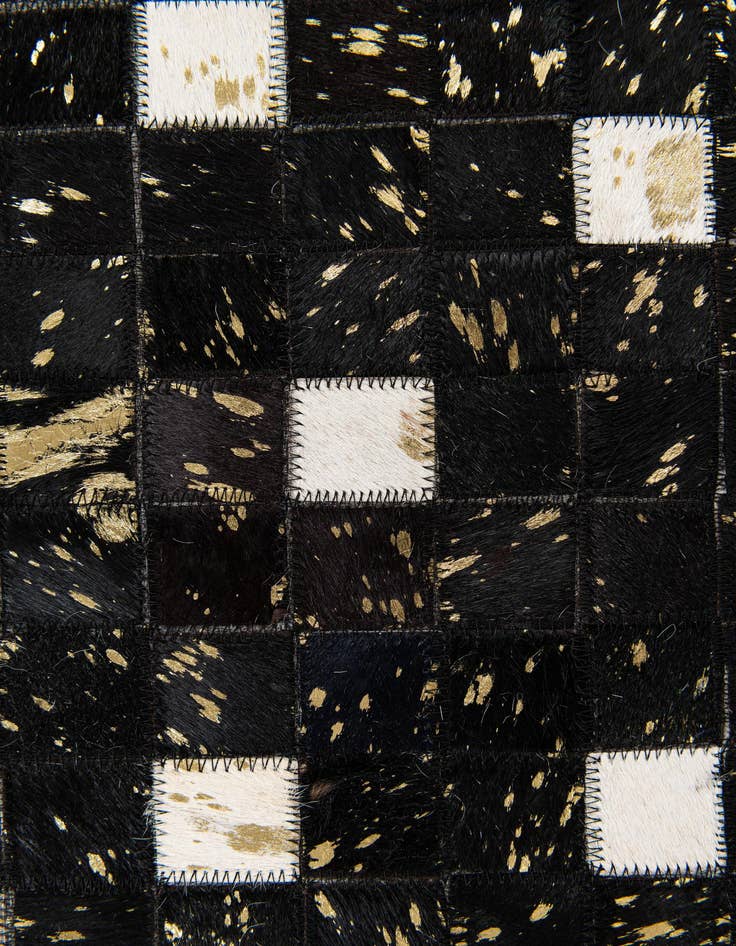 Detail image of  5' 1 x 7' 11 Cowhide Stocks Rug
