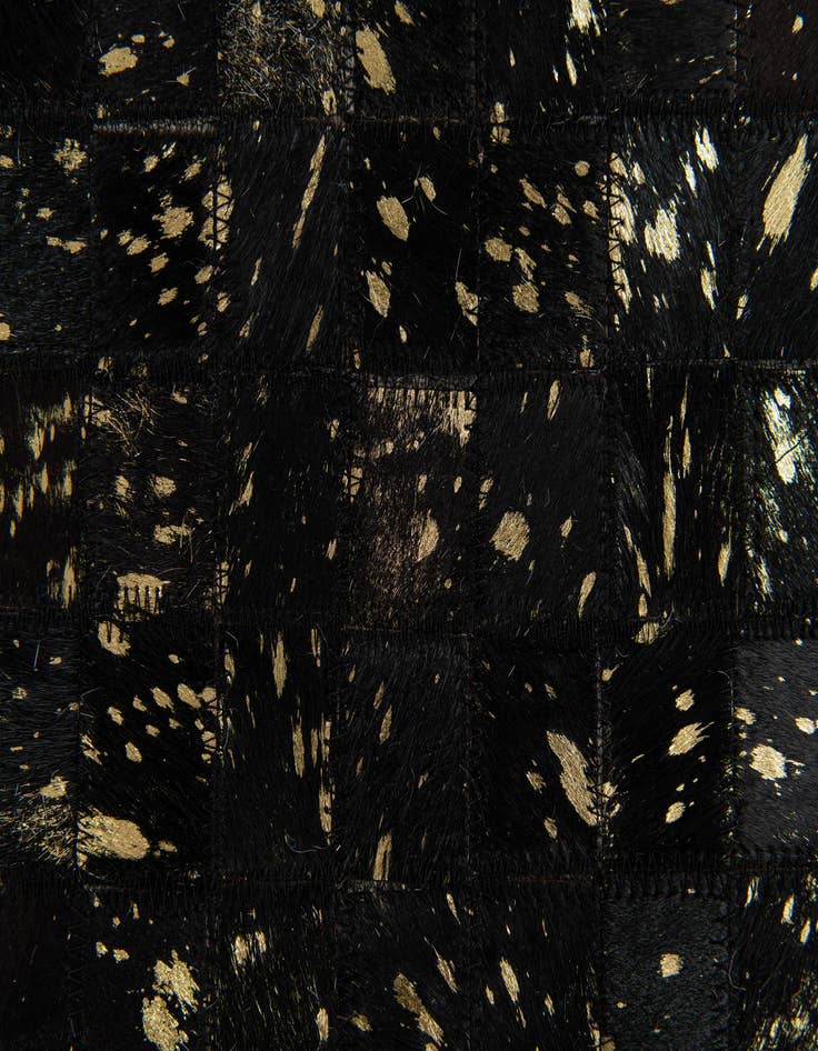 Detail image of  5' 1 x 7' 11 Cowhide Stocks Rug