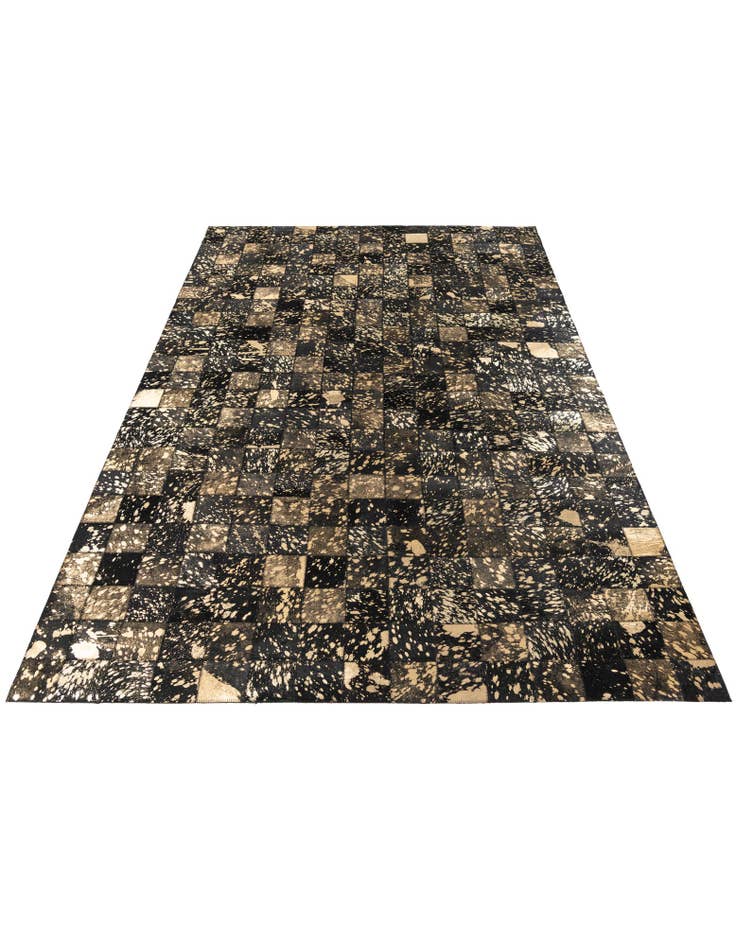 Detail image of  5' x 8' Cowhide Stocks Rug