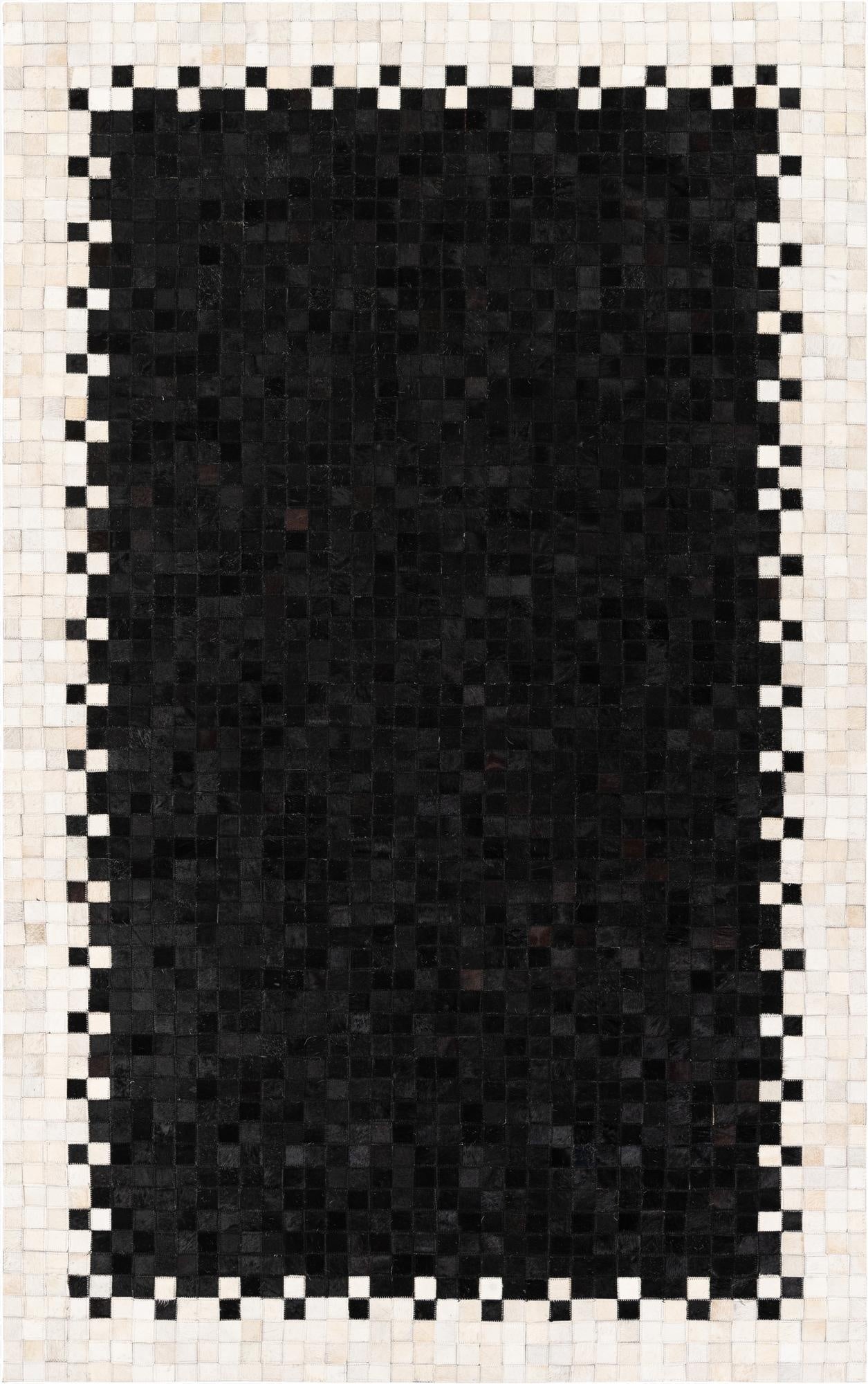  4' 11 x 7' 10 Cowhide Stocks Rug