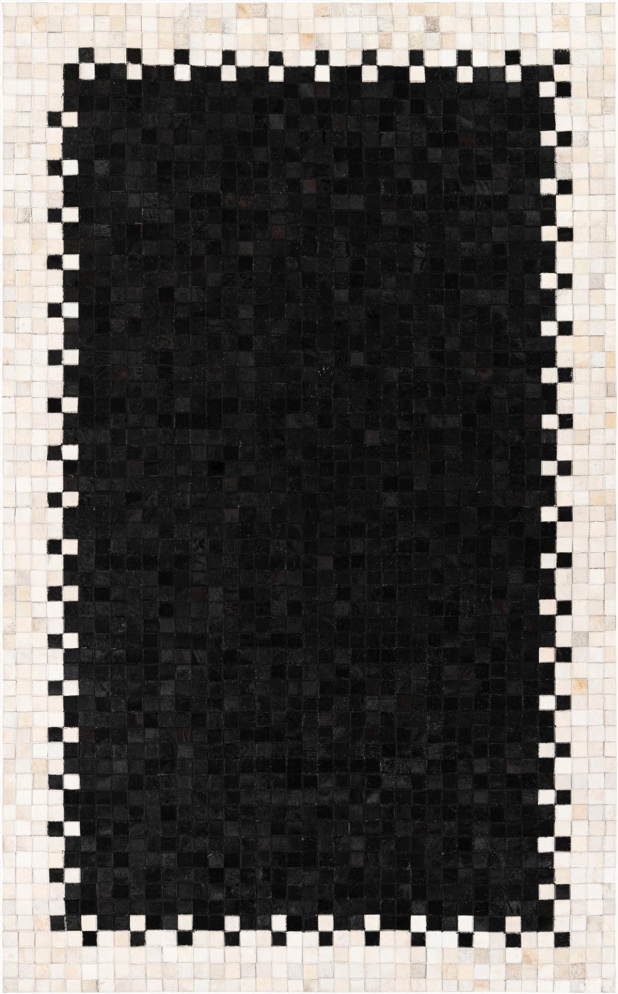  4' 11 x 7' 10 Cowhide Stocks Rug