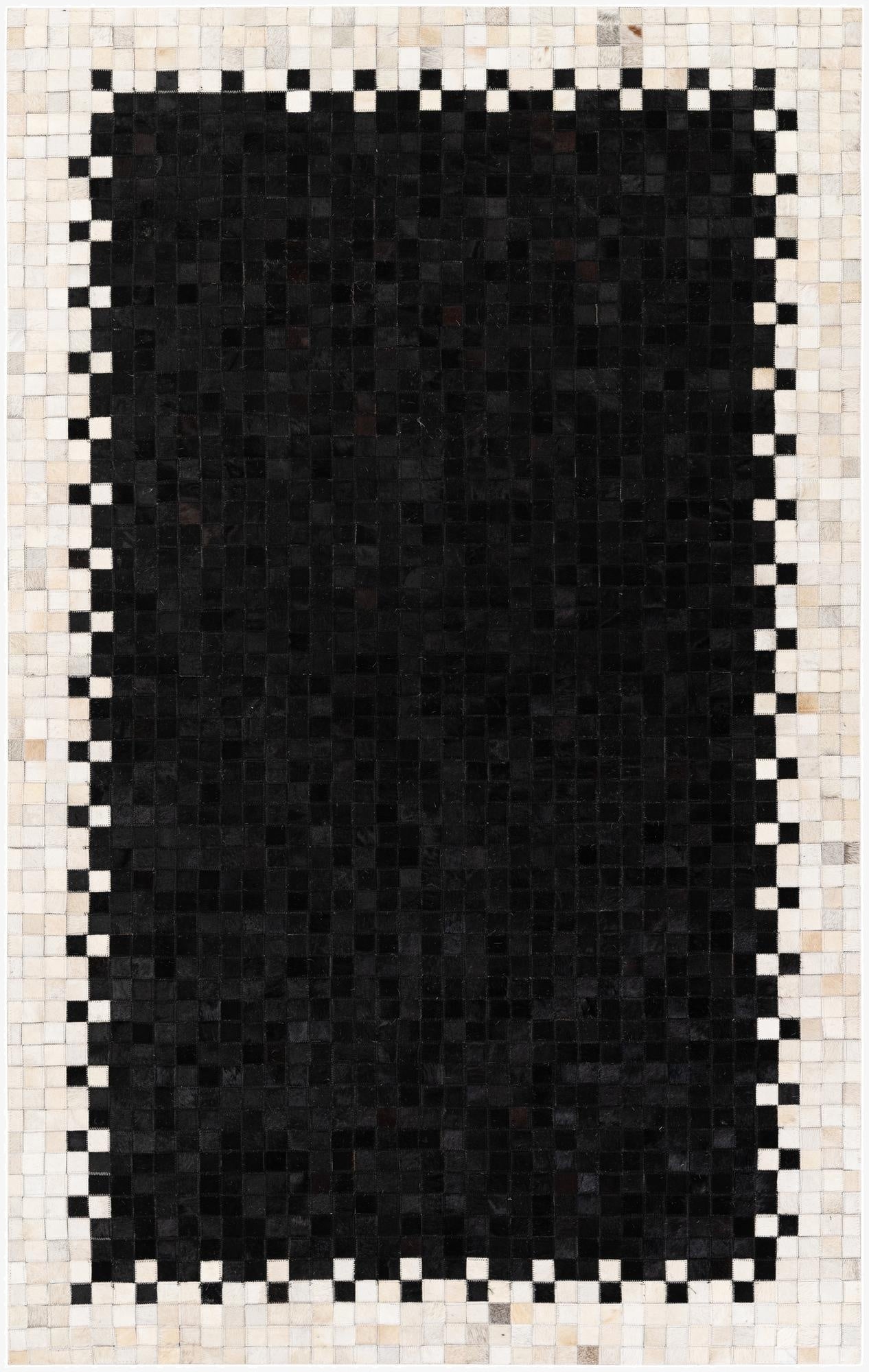  4' 11 x 7' 10 Cowhide Stocks Rug