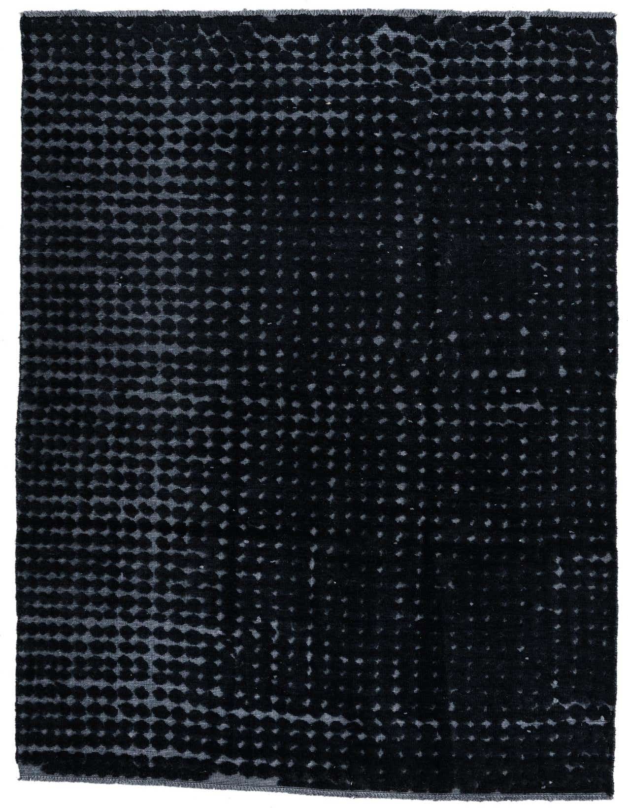 A 5x8 rectangular Darya rug in black with a textured, modern oriental pattern, suitable for a living room.