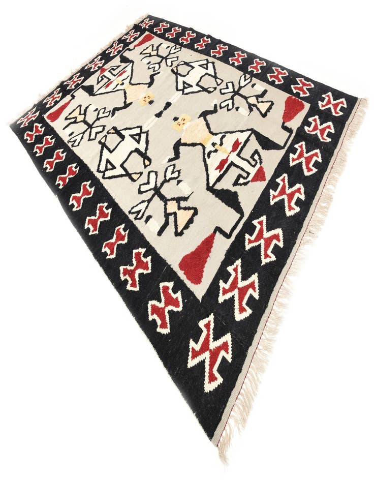 Detail image of  9' x 12' 5  Hand Knotted Darya Wool Rug