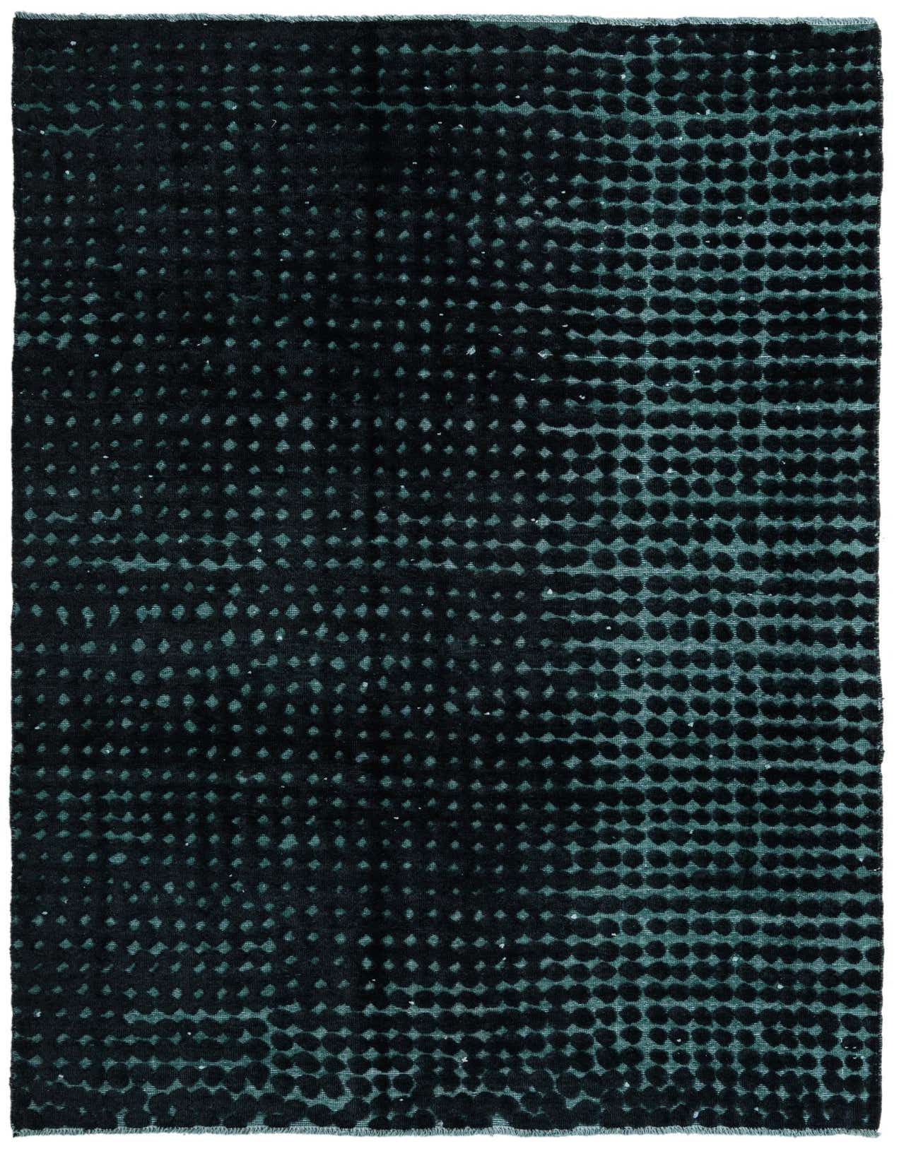 A 7x10 rectangular Darya rug in black with a modern abstract pattern, made of high pile wool.