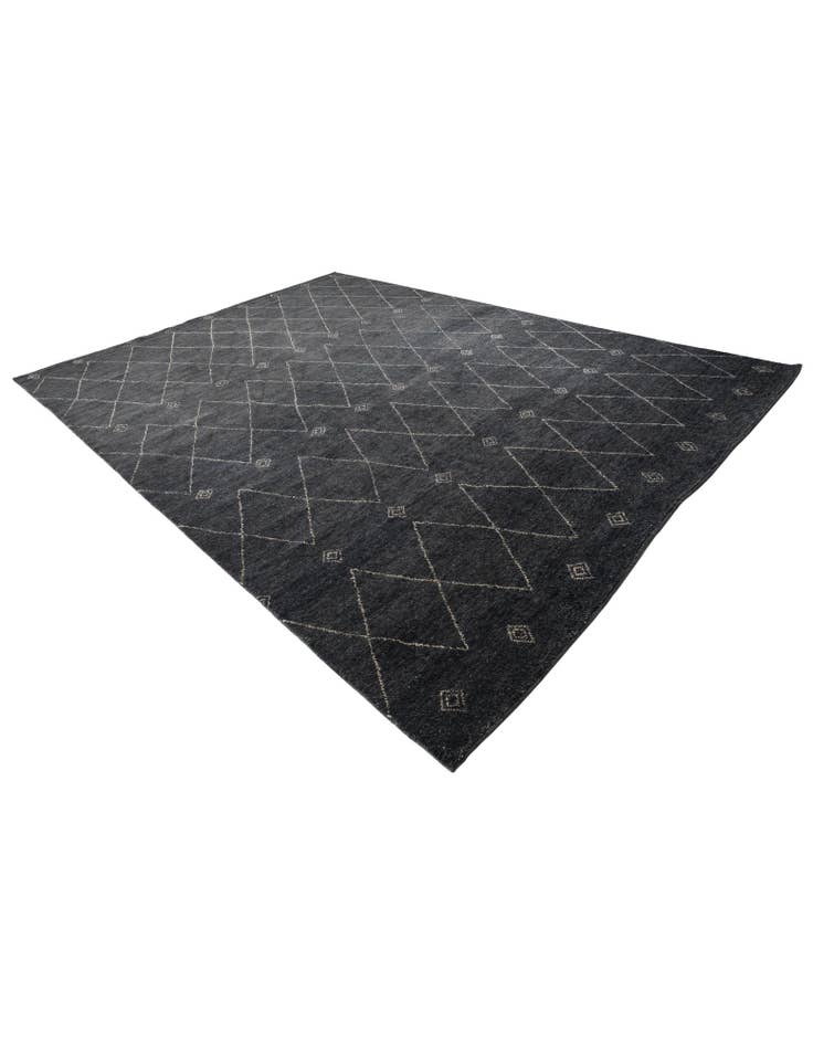 Detail image of  9' 7 x 13'  Hand Knotted Darya Wool Rug