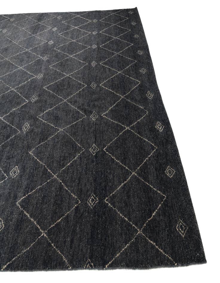 Detail image of  9' 7 x 13'  Hand Knotted Darya Wool Rug