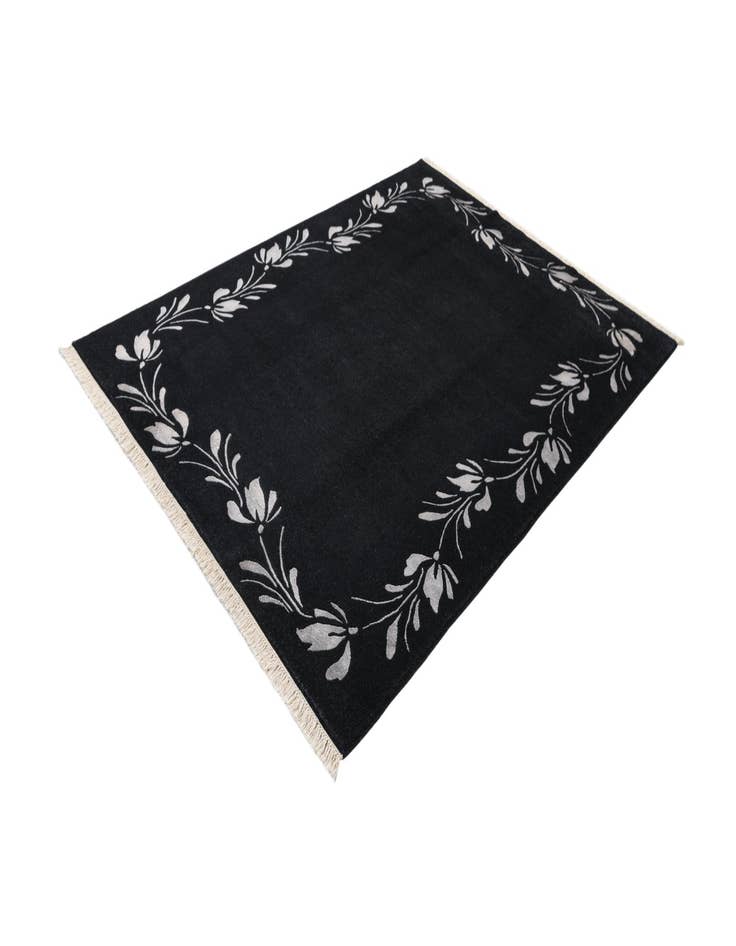 Detail image of  5' 9 x 8'  Hand Knotted Darya Wool Rug