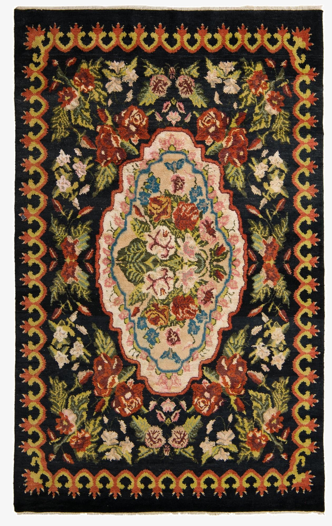  6' 4 x 10' 1  Hand Knotted Darya Rug