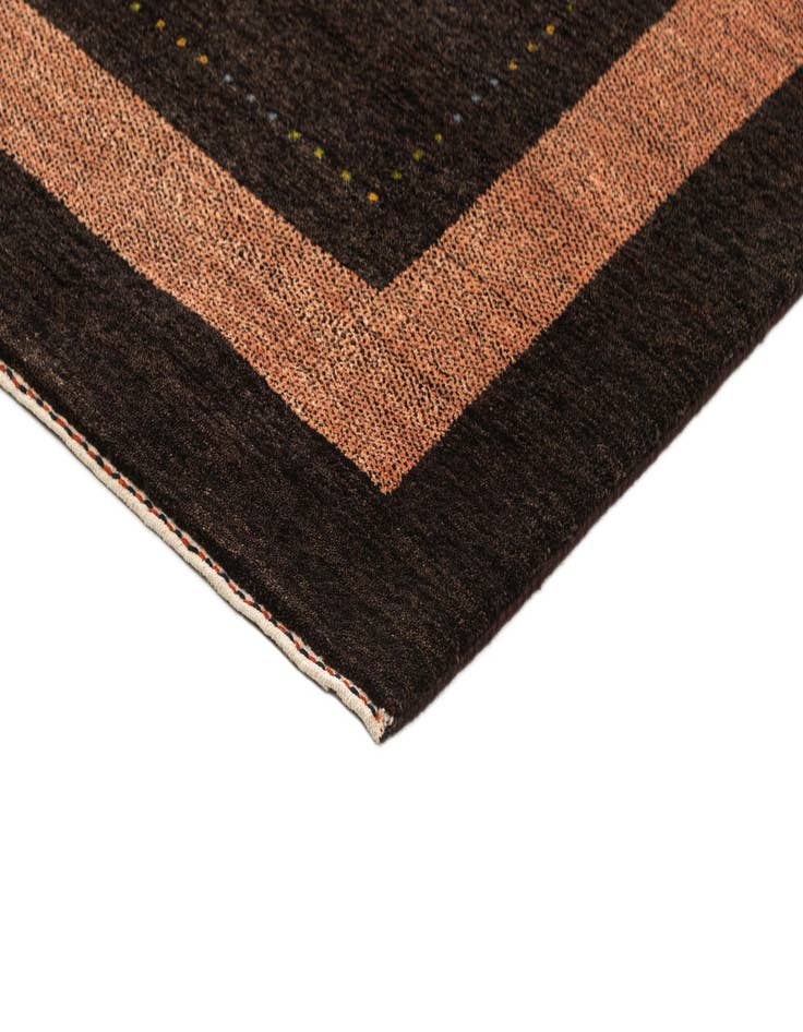 Detail image of  5' 1 x 6' 8  Hand Knotted Gabbeh Wool Rug