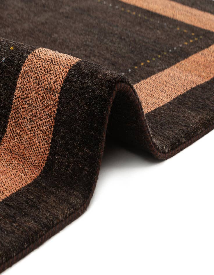 Detail image of  5' 1 x 6' 8  Hand Knotted Gabbeh Wool Rug