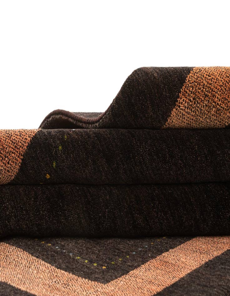 Detail image of  5' 1 x 6' 8  Hand Knotted Gabbeh Wool Rug