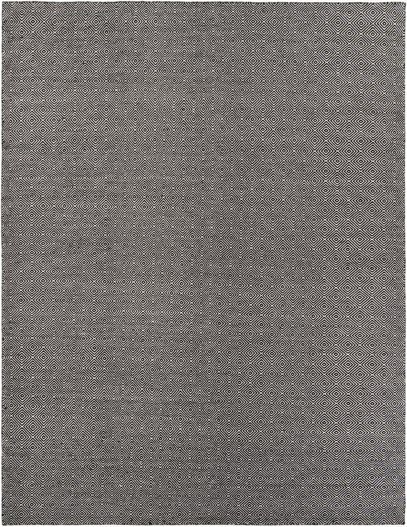  9' x 12'  Hand Woven Geo Trellis Flatweave Rug