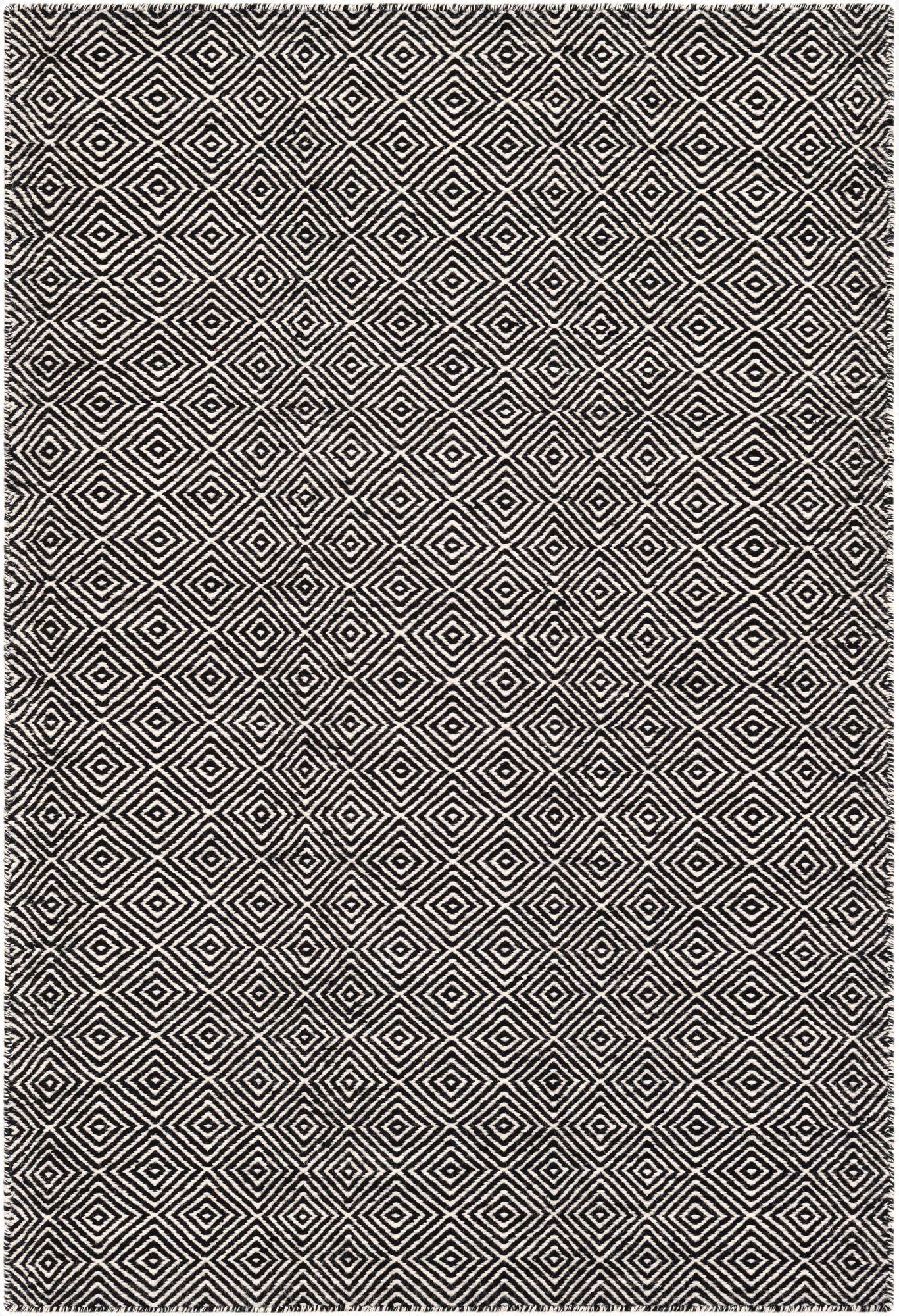  4' 1 x 6' 1  Hand Woven Geo Trellis Flatweave Rug