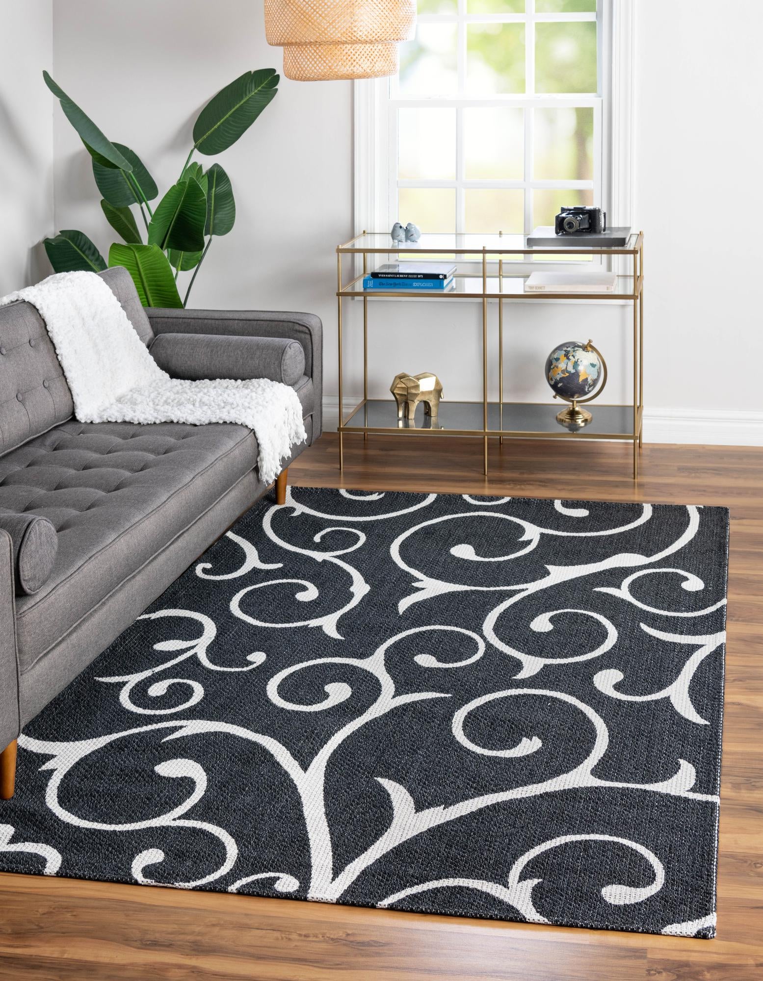 Black 5' x 7' 2 Georgia Rug | Rugs.com