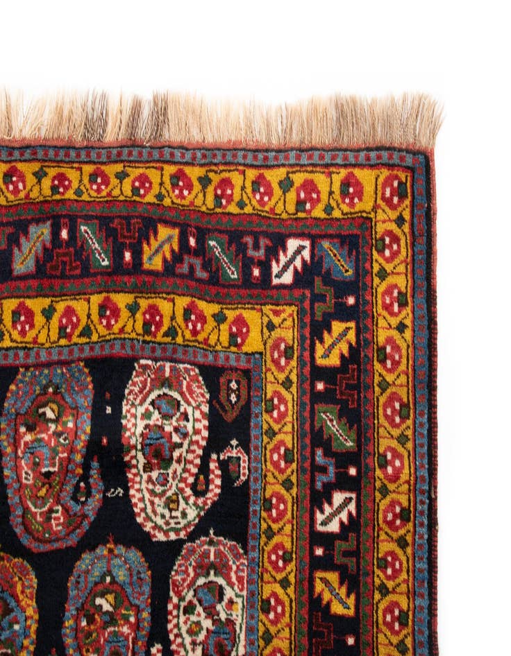 Detail image of  4' x 6' 6  Hand Knotted Ghashghai Persian Rug