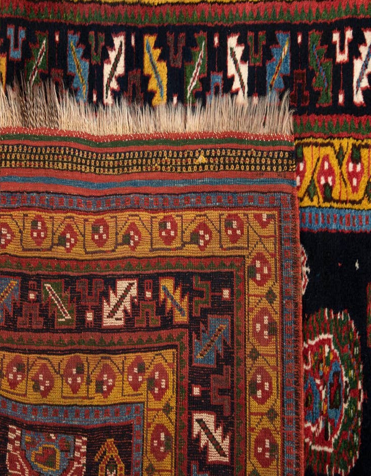 Detail image of  4' x 6' 6  Hand Knotted Ghashghai Persian Rug